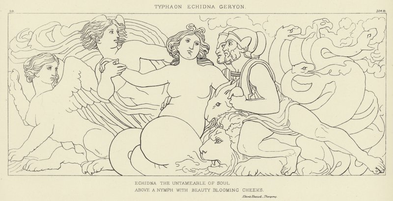 Typhaon, Echidna, Geryon alkotó: John Flaxman