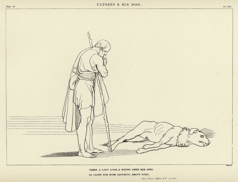 Ulysses és a kutyája alkotó: John Flaxman