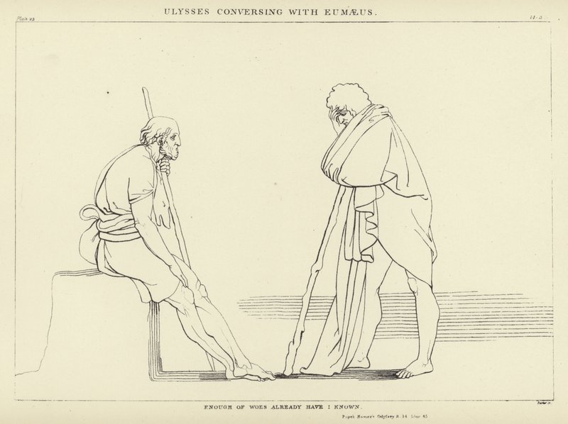Ulysses Eumaeusszal beszélget alkotó: John Flaxman