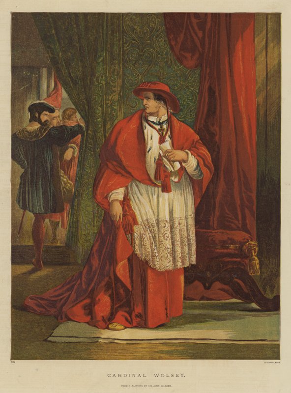 Wolsey bíboros (chromolitho) alkotó: John Gilbert