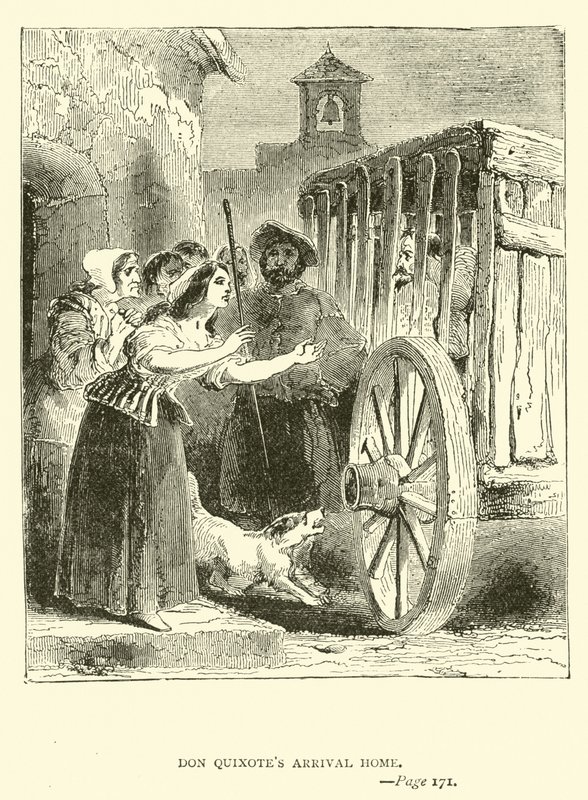 Don Quijote hazaérkezése alkotó: John Gilbert