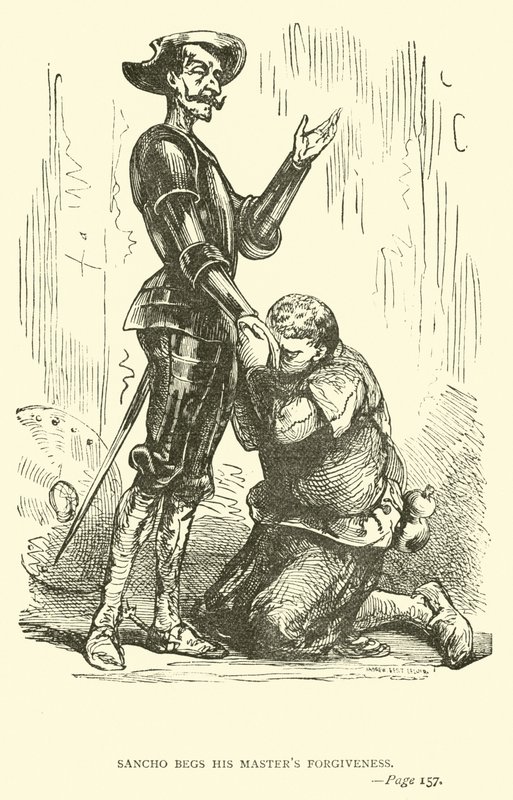 Sancho becsomagolja gazdája megbocsátását alkotó: John Gilbert