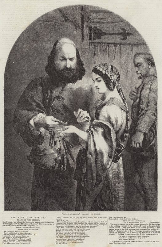 Shylock és Jessica alkotó: John Gilbert