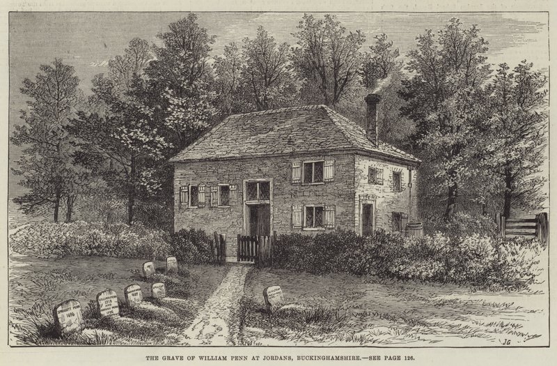 William Penn sírja Jordans-ban, Buckinghamshire-ben alkotó: John Gilbert