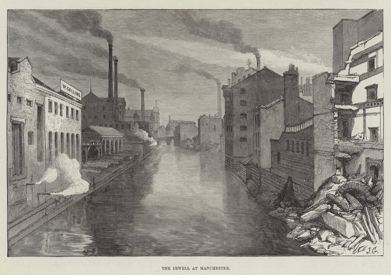 Az Irwell Manchesterben alkotó: John Gilbert
