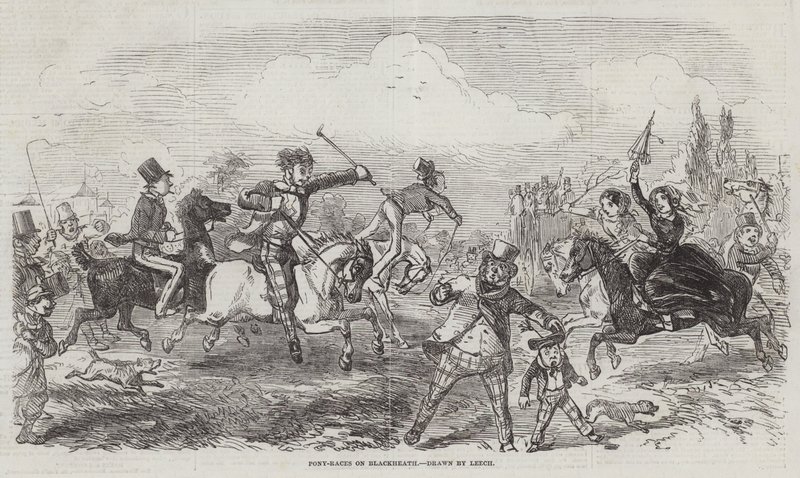 Póniversenyek Blackheath-en alkotó: John Leech