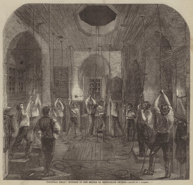 Karácsonyi harangok, a Cripplegate templom harangtornyának belseje alkotó: John Palmer