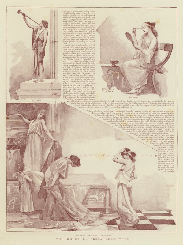 Periander feleségének szelleme alkotó: John Reinhard Weguelin