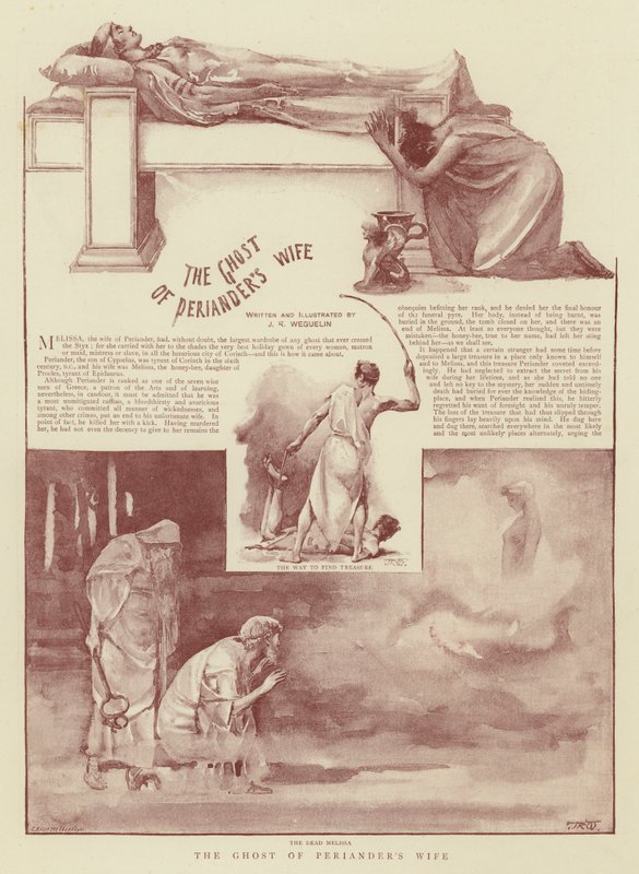 Periander feleségének szelleme alkotó: John Reinhard Weguelin
