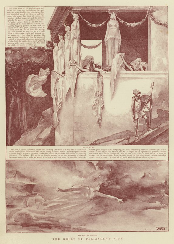 Periander feleségének szelleme alkotó: John Reinhard Weguelin