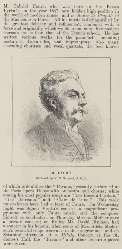 M Faure alkotó: John Singer Sargent