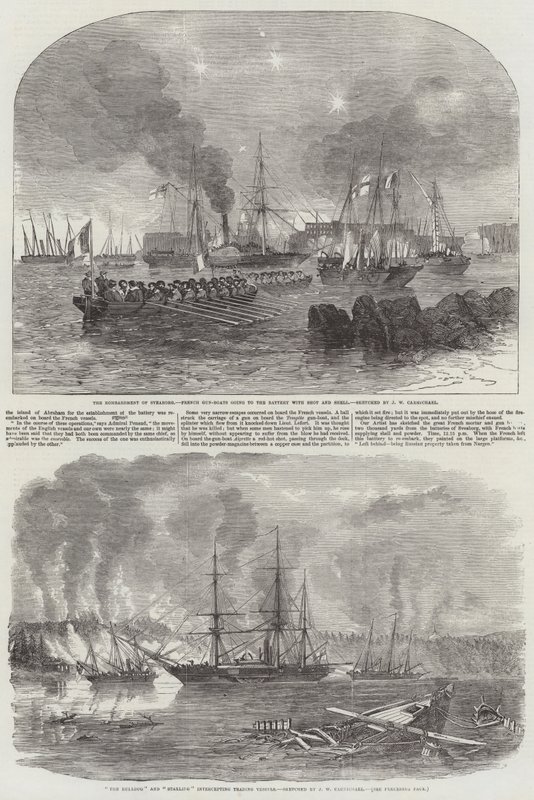Sveaborg bombázása alkotó: John Wilson Carmichael