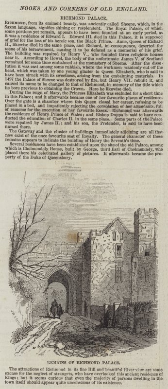 A Richmond-palota maradványai alkotó: John Wykeham Archer