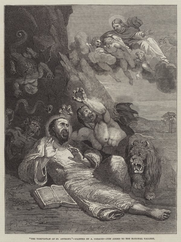 Szent Antal megkísértése alkotó: John Wykeham Archer