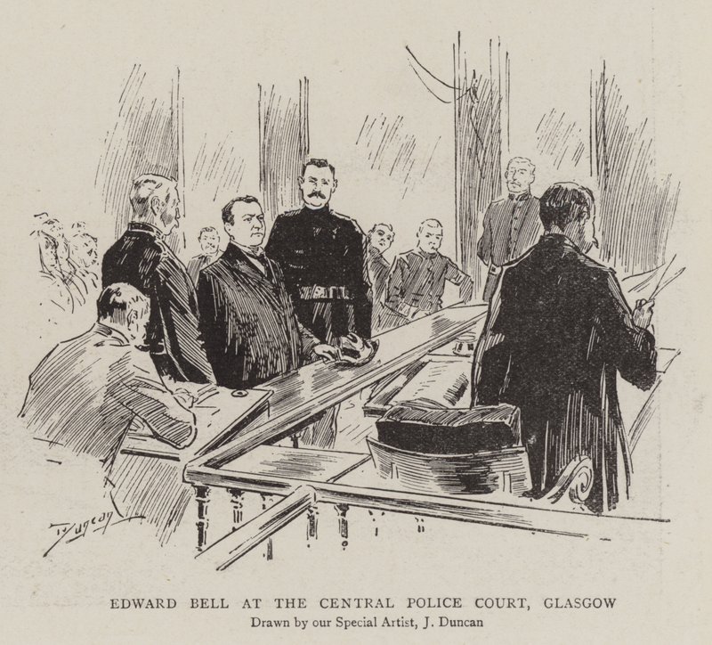 Edward Bell a glasgow-i Központi Rendőrbíróságon alkotó: after John Duncan