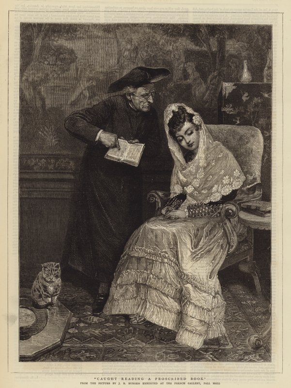 Elkaptak egy tiltott könyvet olvasni alkotó: John Bagnold Burgess
