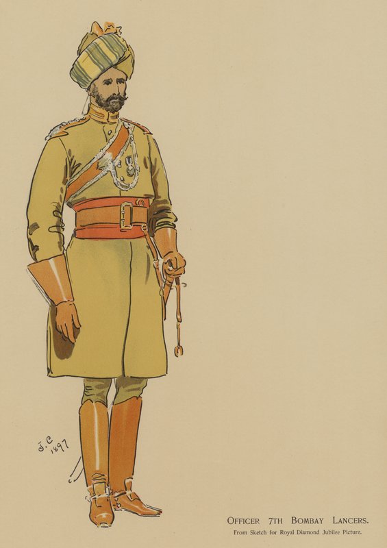 7. Bombay Lancers tiszt (színes litó) alkotó: John (after) Charlton