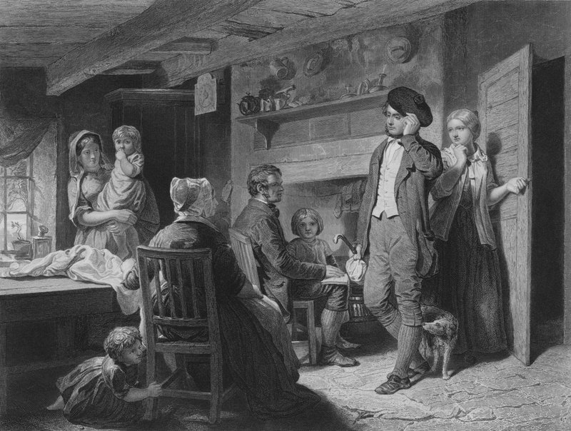 Illusztráció Robert Burns The Cottar