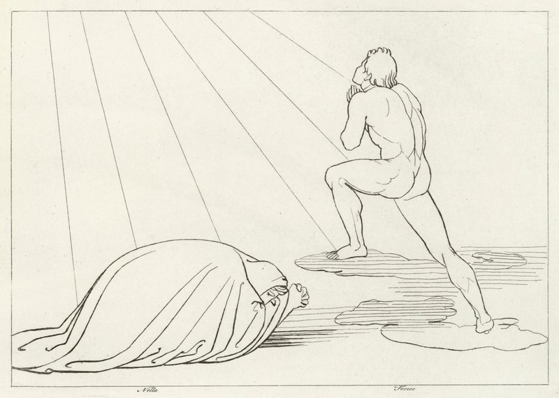 Forese Elevation, Purgatórium, 23. ének (metszet) alkotó: John (after) Flaxman