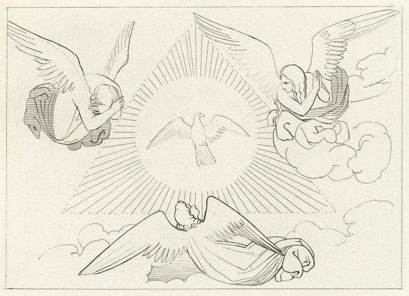 A Szentháromság imádása, Paradicsom, 13. ének (metszet) alkotó: John (after) Flaxman