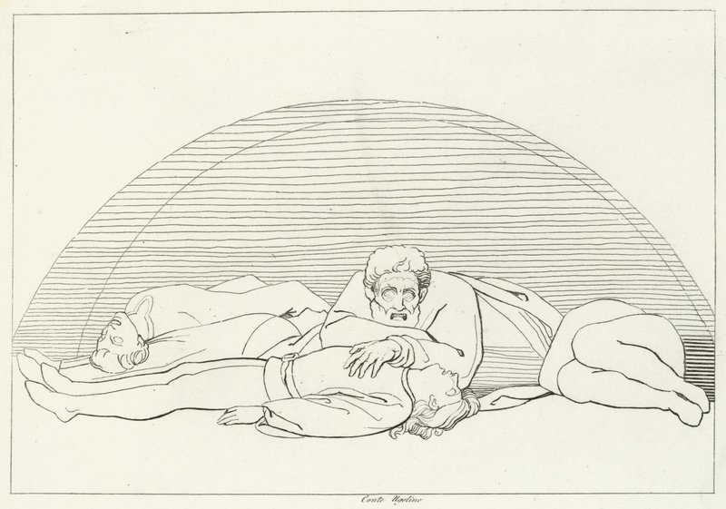 Ugolino halála, Inferno, 33. ének (metszet) alkotó: John (after) Flaxman