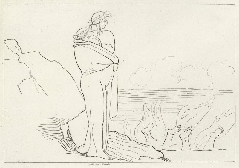 Simonyi-öböl, Inferno, 19. ének (metszet) alkotó: John (after) Flaxman