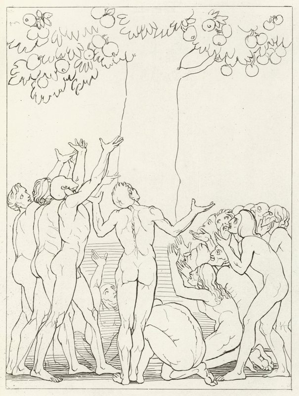 A mértéktelenség, Purgatórium, 24. ének (metszet) alkotó: John (after) Flaxman