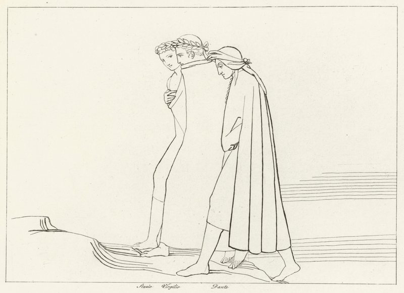 Találkozás Statiusszal, Purgatórium, 21. ének (metszet) alkotó: John (after) Flaxman