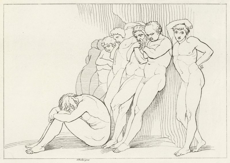 A gondatlan, purgatórium, 4. ének (metszet) alkotó: John (after) Flaxman