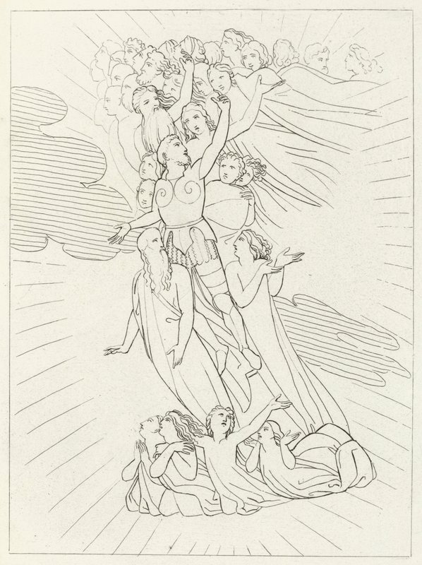A Jupiter bolygó, Paradicsom, 18. ének (metszet) alkotó: John (after) Flaxman