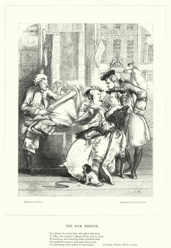 The Silk Mercer (metszet) alkotó: John (after) Gilbert