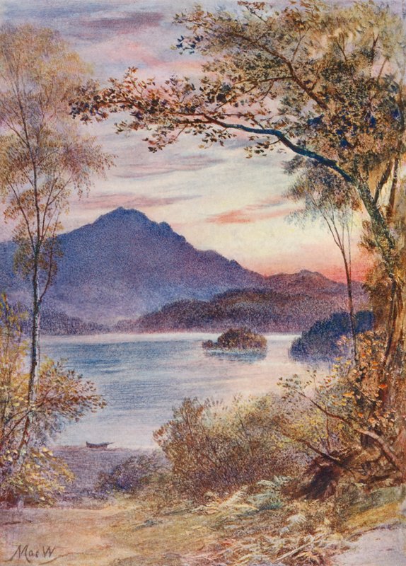 Ben Venue és a Trossachs (színes litográfia) alkotó: John (after) MacWhirter
