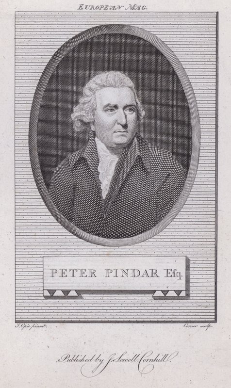 John Wolcot angol orvos és szatirikus, aki Peter Pindar néven írt (metszet) alkotó: John (after) Opie