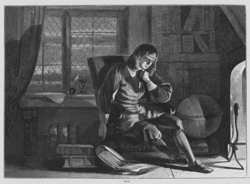 John Milton, A töprengő (metszet) alkotó: John (after) Phillip