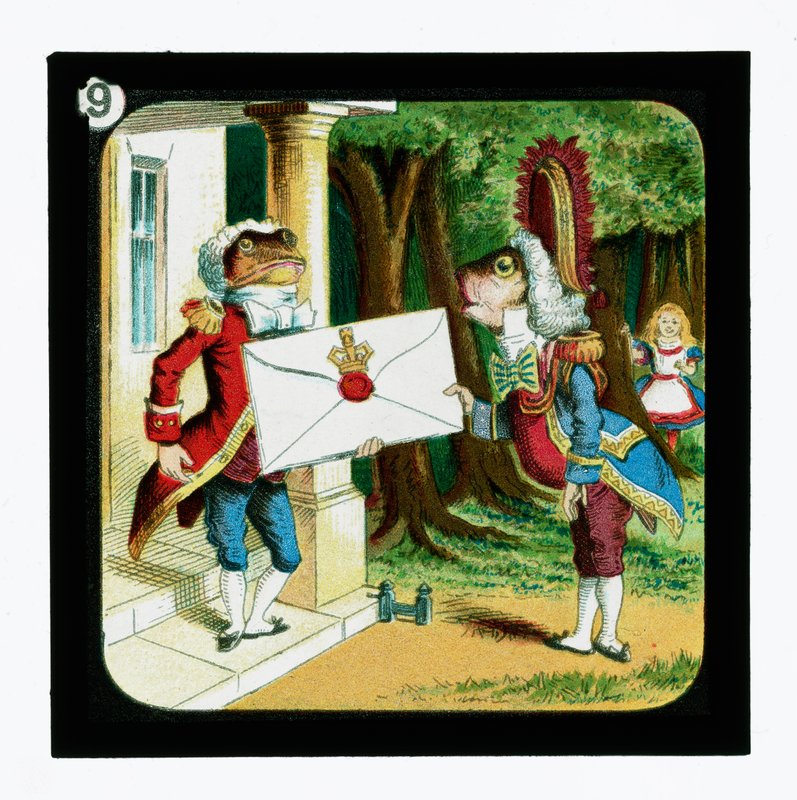 Alice Csodaországban, színes lámpás csúszdák (lámpás csúszda) alkotó: John (after) Tenniel