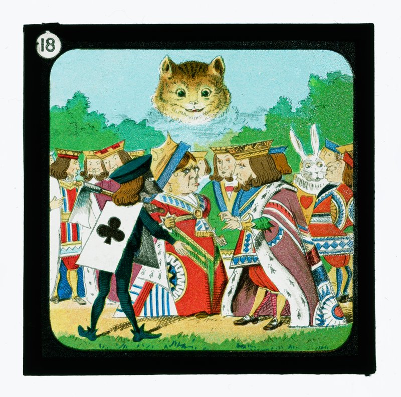 Alice Csodaországban, színes lámpás csúszdák (lámpás csúszda) alkotó: John (after) Tenniel
