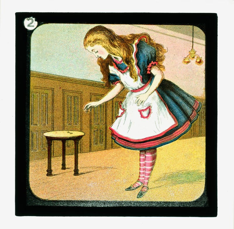 Alice Csodaországban, színes lámpás csúszdák (lámpás csúszda) alkotó: John (after) Tenniel