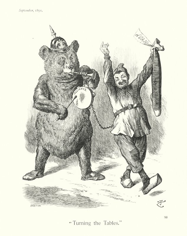 Sir John Tenniel karikatúra: (metszet): "Turning the Tables" (metszet) alkotó: John (after) Tenniel