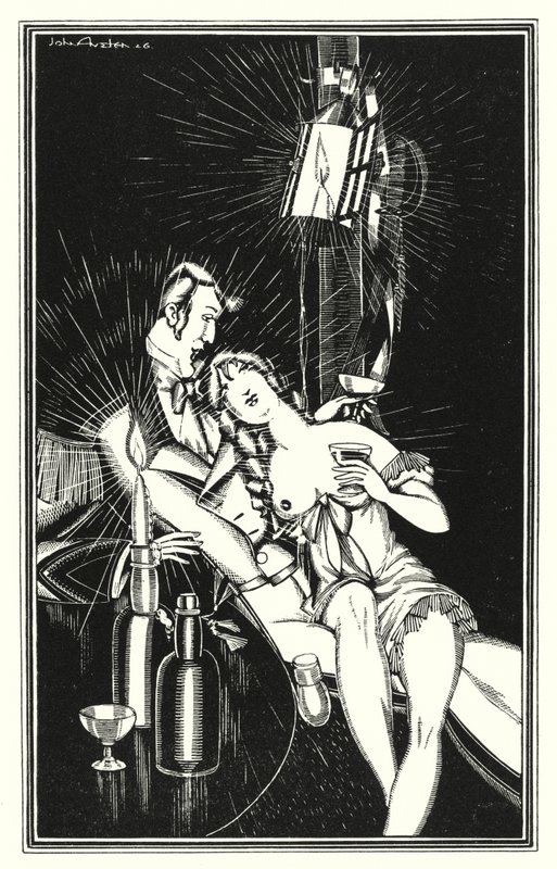 Illusztráció Don Juanhoz, Lord Byron: De Juan eléggé "Egy fiú húsleves" volt (litho) alkotó: John Austen
