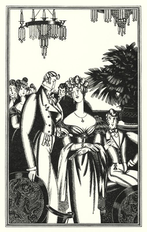 Illusztráció Don Juanhoz, Lord Byron: Juant a legjobb társaságba fogadták (litho) alkotó: John Austen