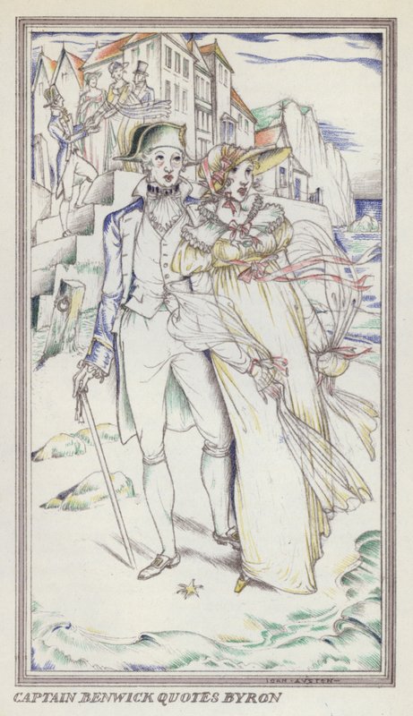 Illusztráció Persuasianhoz, Jane Austen (színes litó) alkotó: John Austen