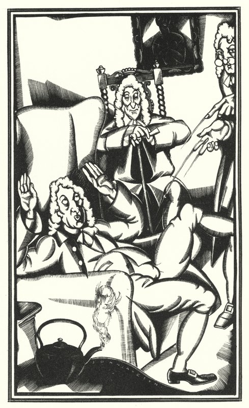 Illusztráció Tristram Shandyhoz, Laurence Sterne (litho) alkotó: John Austen