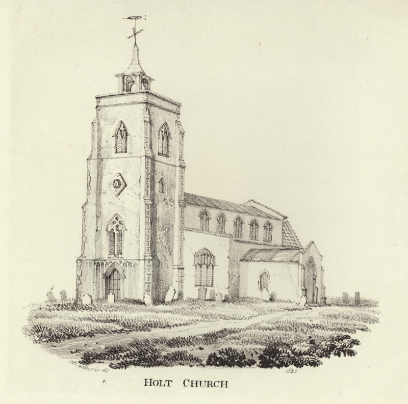 A Szent András-templom Holt faluban alkotó: John Berney Ladbrooke