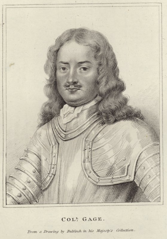 Sir Henry Gage-metszet portréja alkotó: John Bulfinch