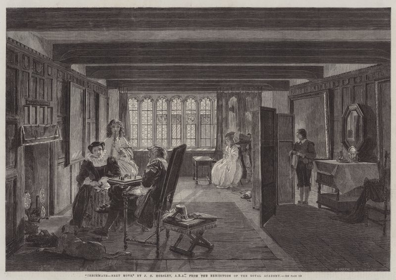 Sakkmatt, Next Move, a Királyi Akadémia kiállításáról alkotó: John Callcott Horsley