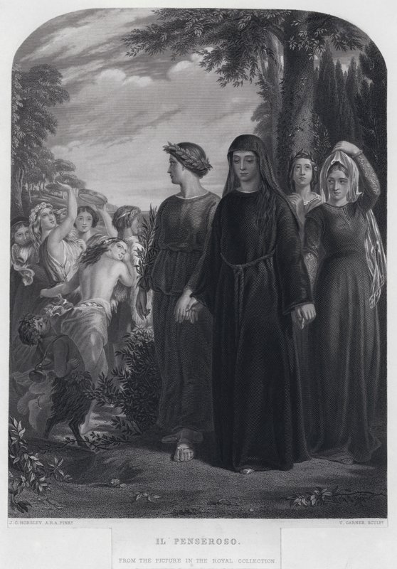 A töprengő (metszet) alkotó: John Callcott Horsley