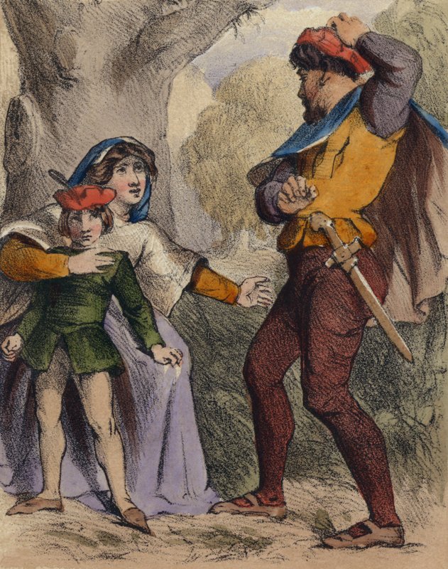 Anjou Margit és fia alkotó: John Callcott Horsley