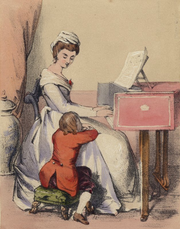 Marie Antoinette a Dauphinnak, XVI. Lajos király fiának énekel alkotó: John Callcott Horsley