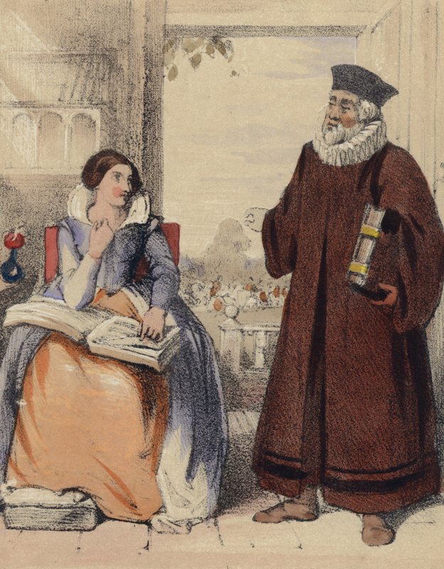 Roger Ascham, I. Erzsébet királynő tanára alkotó: John Callcott Horsley
