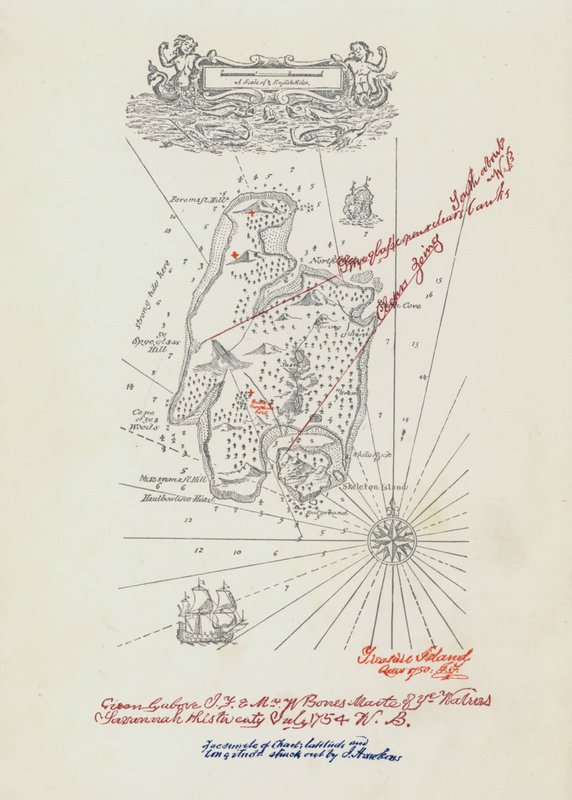 Treasure Island térkép (színes litó) alkotó: John Cameron